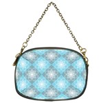 White Light Blue Gray Tile Chain Purse (One Side) Front