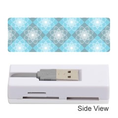 White Light Blue Gray Tile Memory Card Reader (stick) by Pakrebo