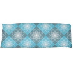 White Light Blue Gray Tile Body Pillow Case (dakimakura) by Pakrebo