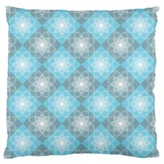 White Light Blue Gray Tile Large Flano Cushion Case (two Sides) by Pakrebo