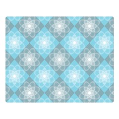 White Light Blue Gray Tile Double Sided Flano Blanket (large)  by Pakrebo