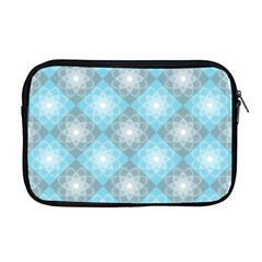 White Light Blue Gray Tile Apple Macbook Pro 17  Zipper Case by Pakrebo