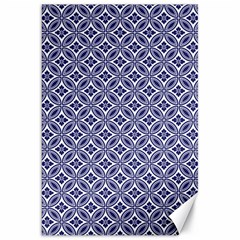 Wreath Differences Indigo Deep Blue Canvas 20  X 30  by Pakrebo