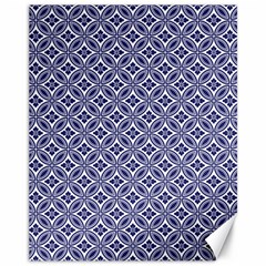 Wreath Differences Indigo Deep Blue Canvas 11  X 14  by Pakrebo