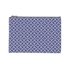 Wreath Differences Indigo Deep Blue Cosmetic Bag (large) by Pakrebo