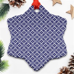 Wreath Differences Indigo Deep Blue Ornament (snowflake) by Pakrebo