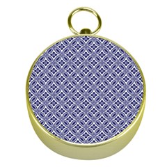 Wreath Differences Indigo Deep Blue Gold Compasses by Pakrebo