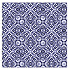 Wreath Differences Indigo Deep Blue Large Satin Scarf (square) by Pakrebo