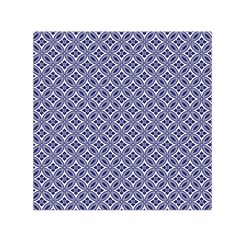 Wreath Differences Indigo Deep Blue Small Satin Scarf (square) by Pakrebo