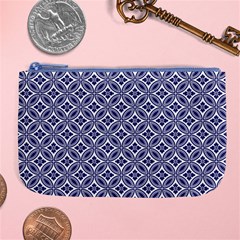 Wreath Differences Indigo Deep Blue Large Coin Purse by Pakrebo