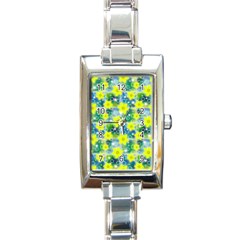 Narcissus Yellow Flowers Winter Rectangle Italian Charm Watch by Pakrebo