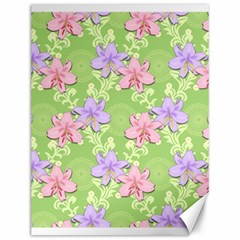 Lily Flowers Green Plant Natural Canvas 12  X 16  by Pakrebo