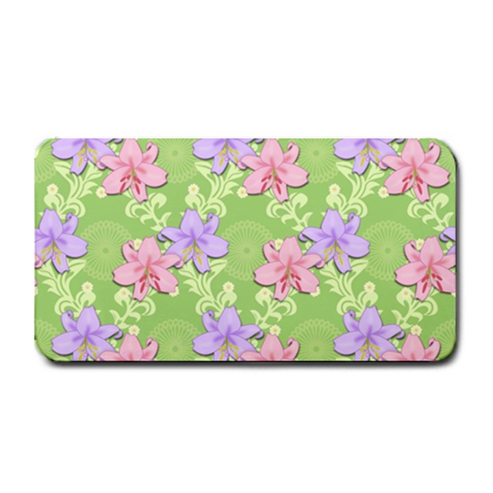 Lily Flowers Green Plant Natural Medium Bar Mats