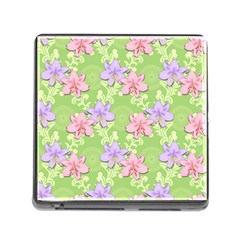 Lily Flowers Green Plant Natural Memory Card Reader (square 5 Slot) by Pakrebo