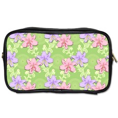 Lily Flowers Green Plant Natural Toiletries Bag (two Sides) by Pakrebo