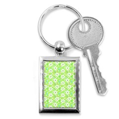 Zephyranthes Candida White Flowers Key Chains (rectangle)  by Pakrebo