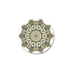 Mandala Pattern Round Floral Golf Ball Marker by Pakrebo