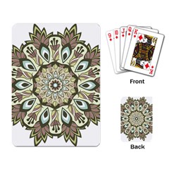 Mandala Pattern Round Floral Playing Cards Single Design