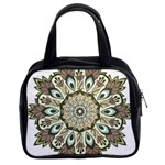 Mandala Pattern Round Floral Classic Handbag (Two Sides) Front