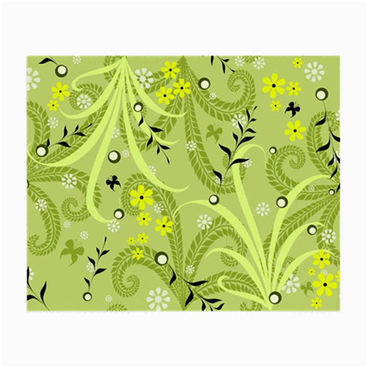 Seamless Pattern Green Garden Small Glasses Cloth