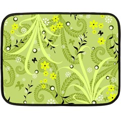 Seamless Pattern Green Garden Double Sided Fleece Blanket (mini)  by Pakrebo