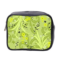 Seamless Pattern Green Garden Mini Toiletries Bag (two Sides) by Pakrebo