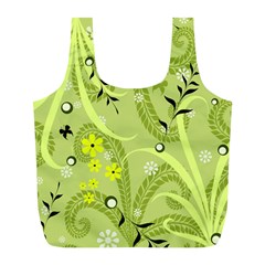 Seamless Pattern Green Garden Full Print Recycle Bag (l) by Pakrebo