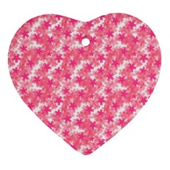 Phlox Spring April May Pink Heart Ornament (two Sides) by Pakrebo