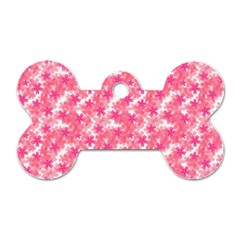 Phlox Spring April May Pink Dog Tag Bone (two Sides) by Pakrebo