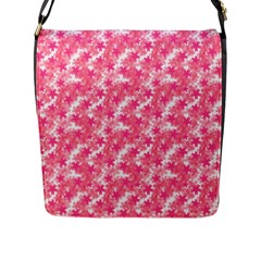 Phlox Spring April May Pink Flap Closure Messenger Bag (l) by Pakrebo