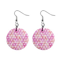 Traditional Patterns Hemp Pattern Mini Button Earrings by Pakrebo