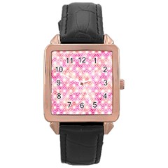 Traditional Patterns Hemp Pattern Rose Gold Leather Watch  by Pakrebo