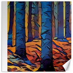 Woods Trees Abstract Scene Forest Canvas 12  X 12  by Pakrebo