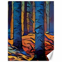 Woods Trees Abstract Scene Forest Canvas 12  X 16  by Pakrebo