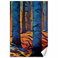 Woods Trees Abstract Scene Forest Canvas 20  X 30  by Pakrebo