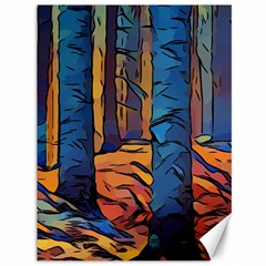 Woods Trees Abstract Scene Forest Canvas 36  X 48  by Pakrebo