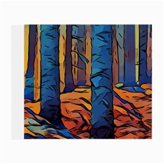 Woods Trees Abstract Scene Forest Small Glasses Cloth (2-side) by Pakrebo