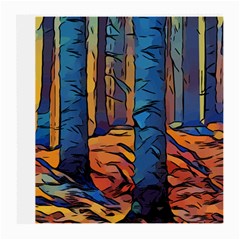 Woods Trees Abstract Scene Forest Medium Glasses Cloth by Pakrebo