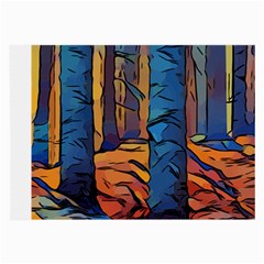 Woods Trees Abstract Scene Forest Large Glasses Cloth by Pakrebo