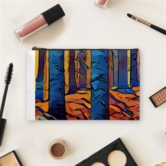 Woods Trees Abstract Scene Forest Cosmetic Bag (medium) by Pakrebo