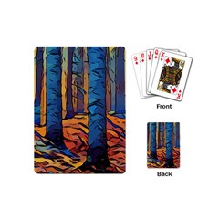 Woods Trees Abstract Scene Forest Playing Cards (mini) by Pakrebo