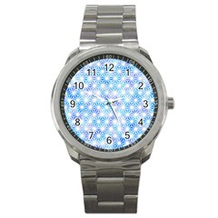 Traditional Patterns Hemp Pattern Sport Metal Watch by Pakrebo