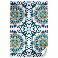 Tile Vintage Pattern Design Canvas 24  X 36  by Pakrebo