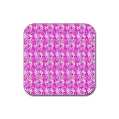 Maple Leaf Plant Seamless Pattern Rubber Coaster (square) 