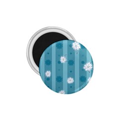 Gardenia Flowers White Blue 1.75  Magnets