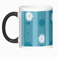 Gardenia Flowers White Blue Morph Mugs