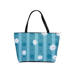 Gardenia Flowers White Blue Classic Shoulder Handbag