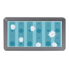 Gardenia Flowers White Blue Memory Card Reader (Mini)