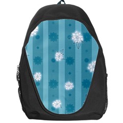 Gardenia Flowers White Blue Backpack Bag