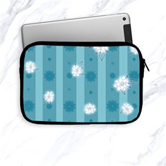 Gardenia Flowers White Blue Apple Ipad Mini Zipper Cases by Pakrebo